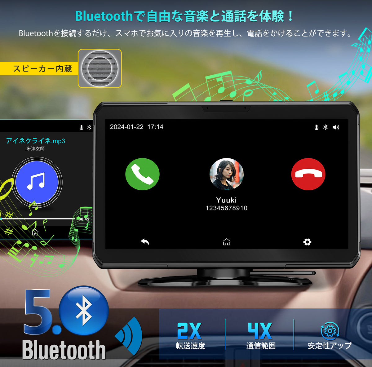 PRA103 ポータブルディスプレイオーディオ