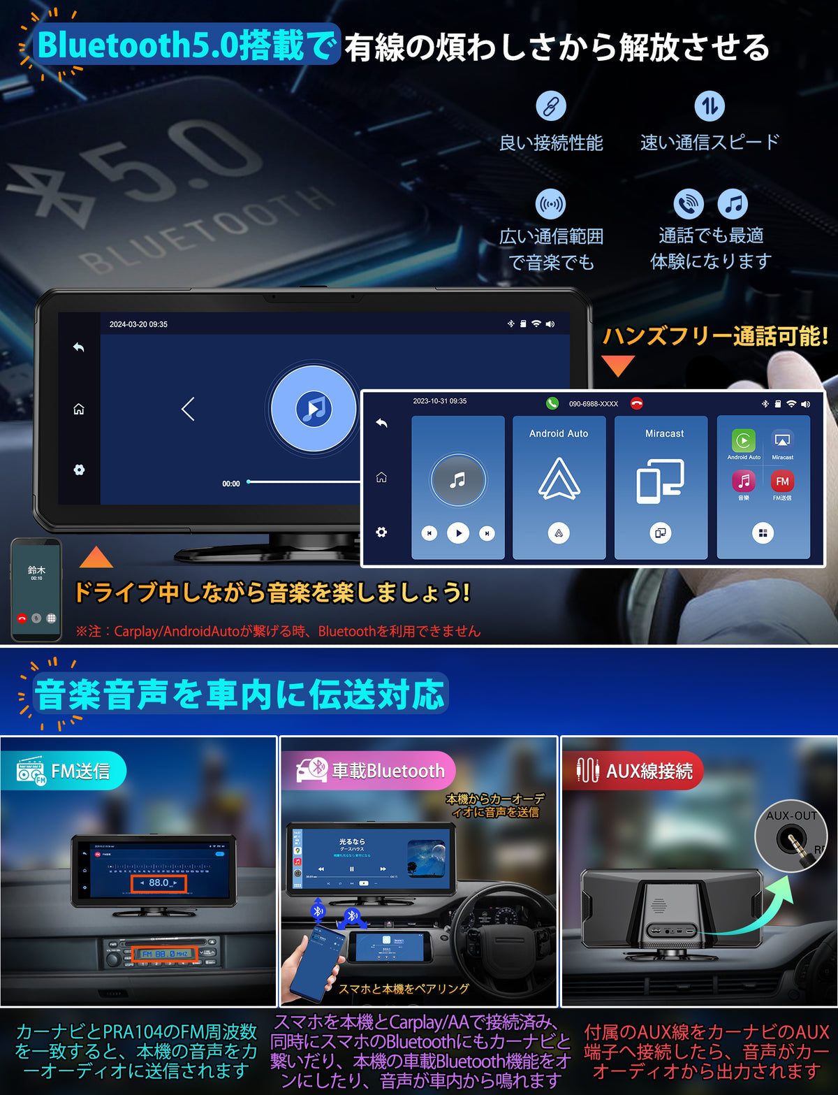 PRA104 ポータブルディスプレイオーディオ