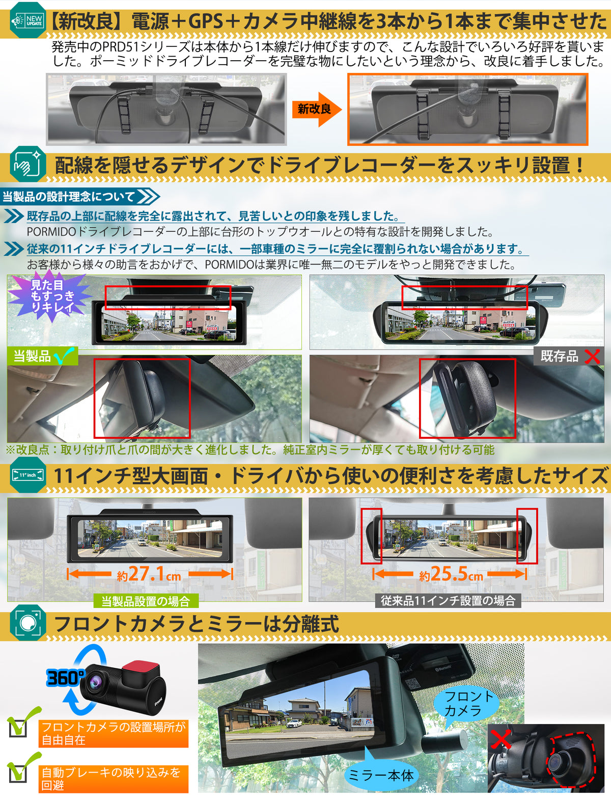 PRD60C・PRD60 ミラー型ドライブレコーダー