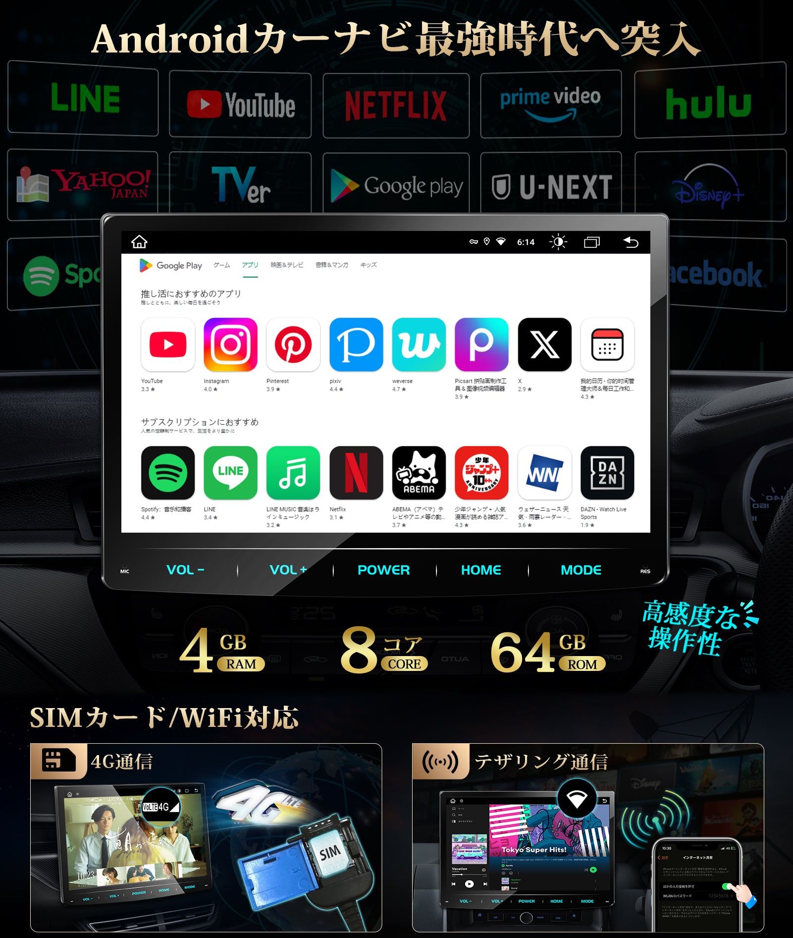 PRA107 Androidカーオーディオ DVDプレーヤー付き – PORMIDO