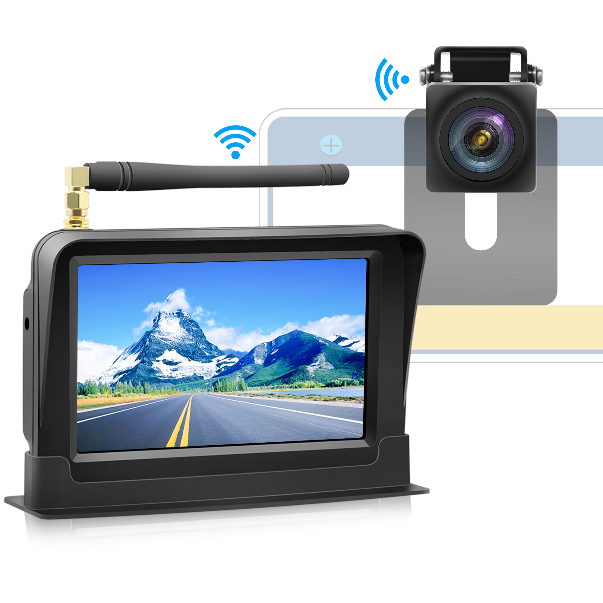 CAM116 バックカメラ・モニターセット 5インチ大画面LCD 