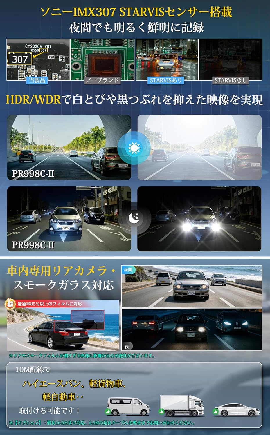 【PR998C-II】12インチドライブレコーダー ミラー   前後カメラ分離式・Type-C配線一本化 PORMIDO