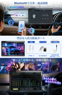 PRA106B HDMI入出力&縦横自由回転 11.8インチ Androidカーナビ