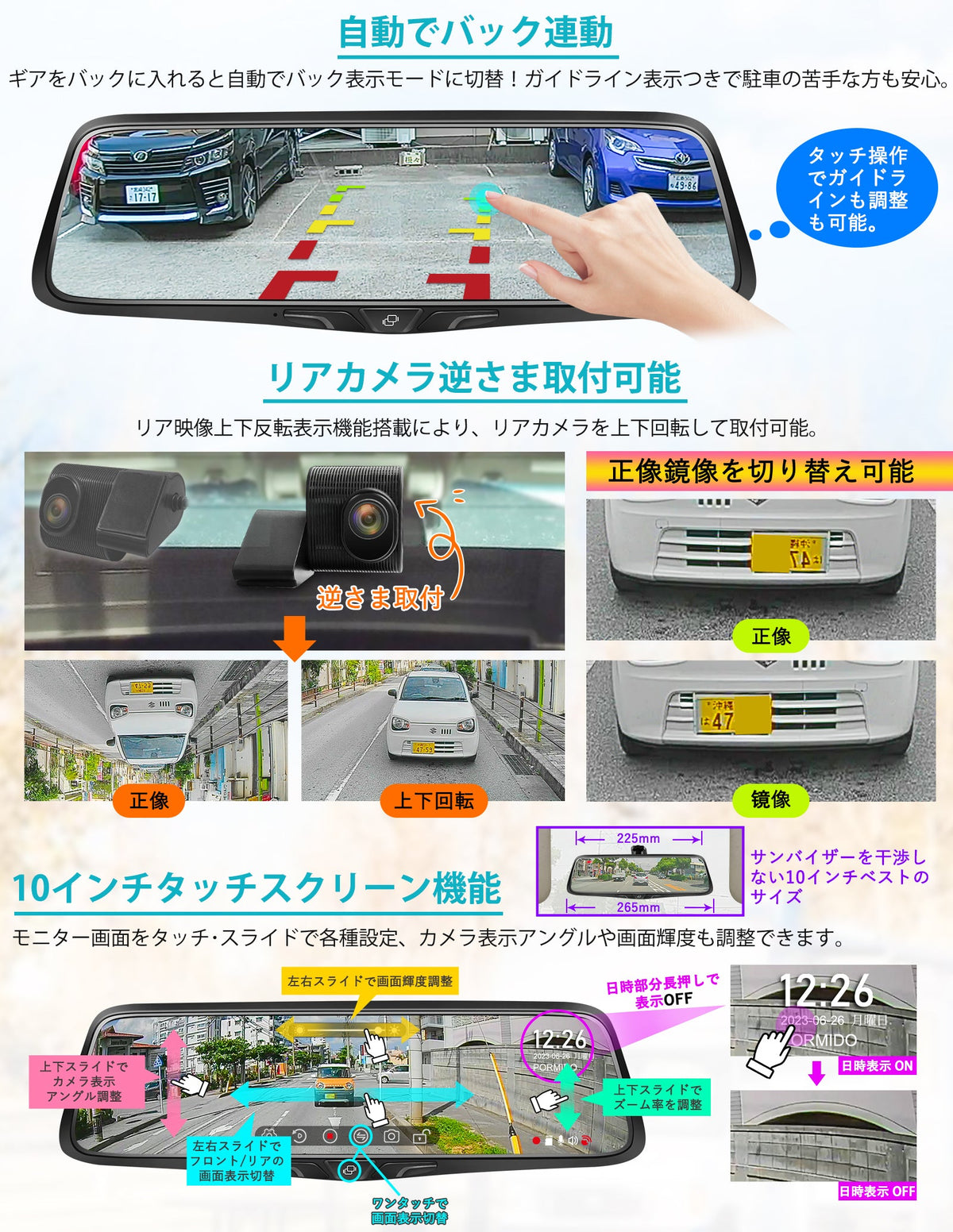 PRD80C・PRD80 純正交換型ドライブレコーダー PORMIDO