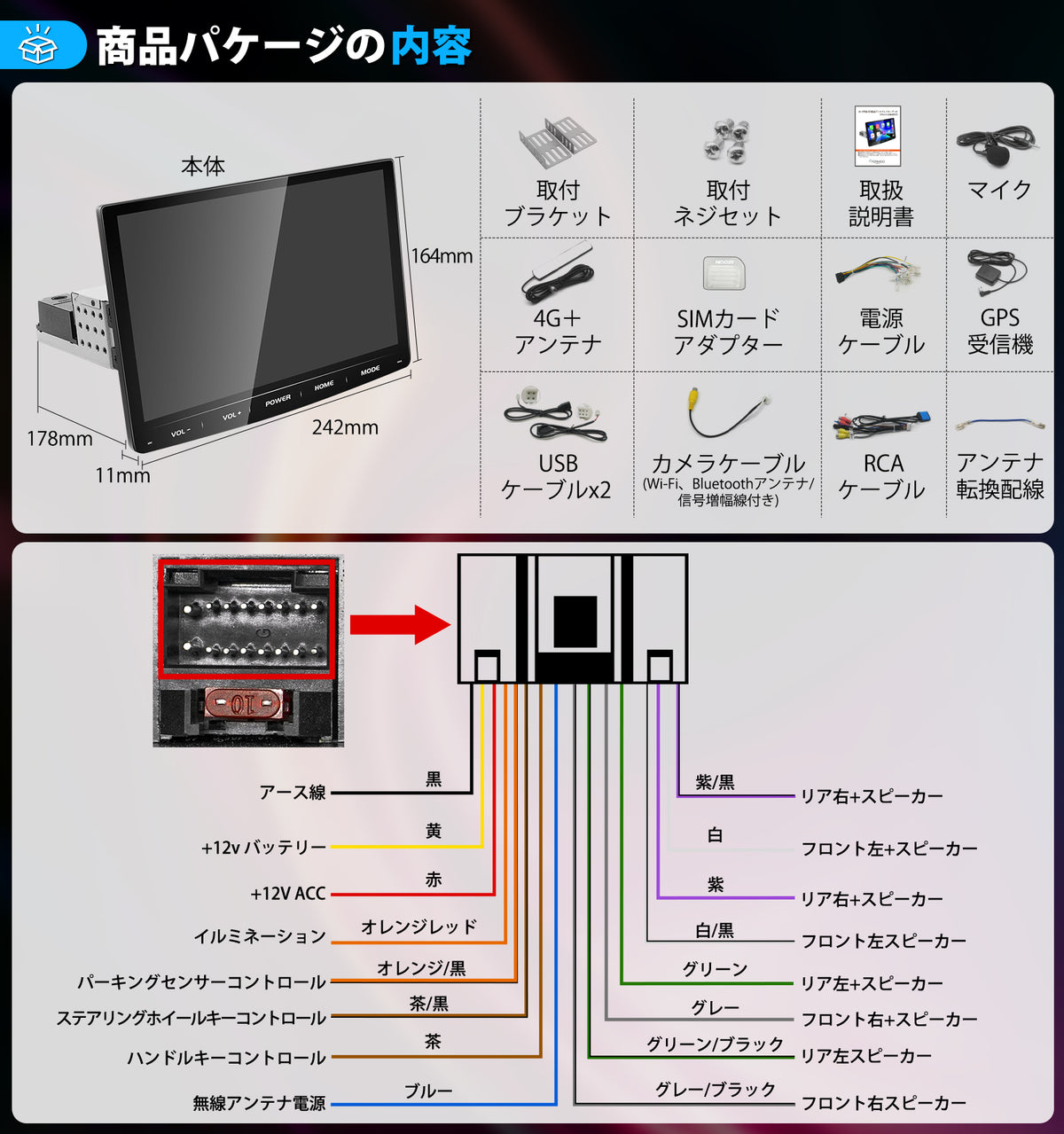 PRA101 10.1インチディスプレイオーディオ　1DIN　カーナビ